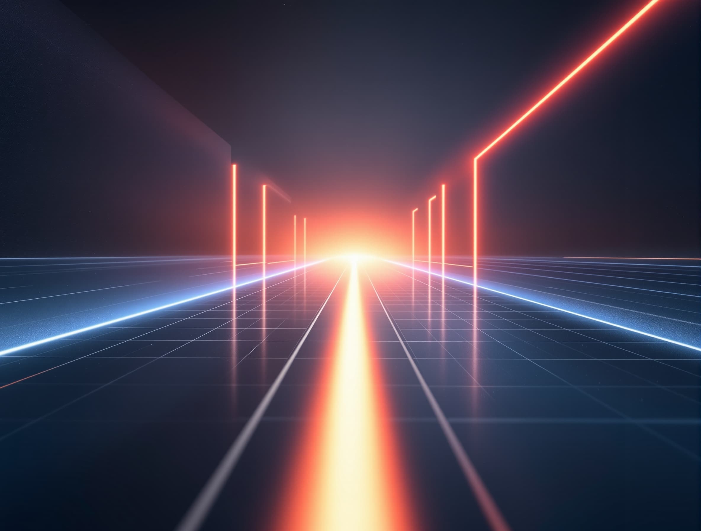 A linear journey from a script page to a studio microphone represented as a glowing path across a minimal workspace, clean desk, headphones and mic in soft focus, subtle waveform overlay, natural light, premium editorial tech style, no text