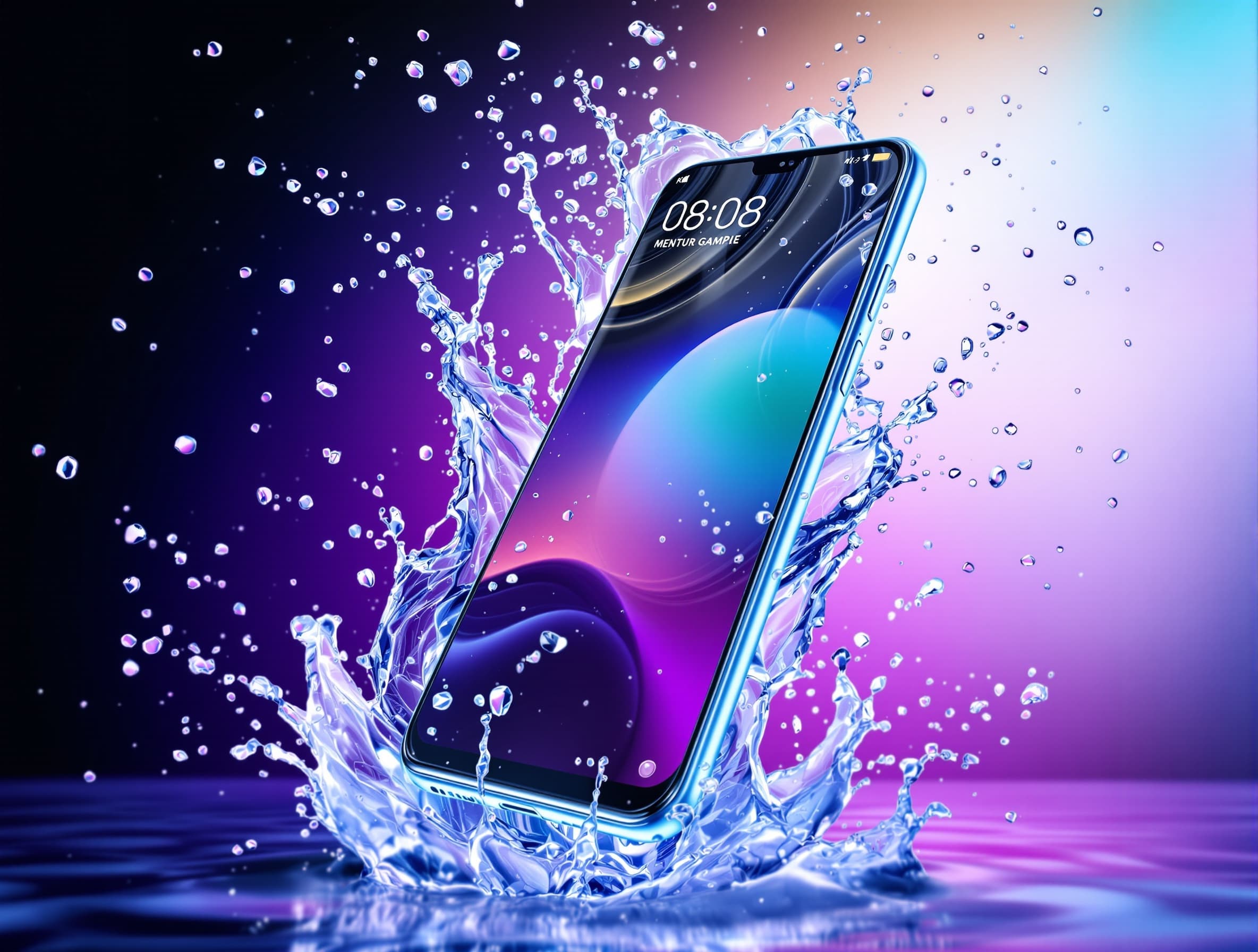 “नए स्मार्टफोन लॉन्च का दमदार ad, पानी के स्प्लैश इफेक्ट, तेज ट्रांजिशन, प्रीमियम लाइटिंग, आकर्षक प्रोडक्ट शोकेस।”