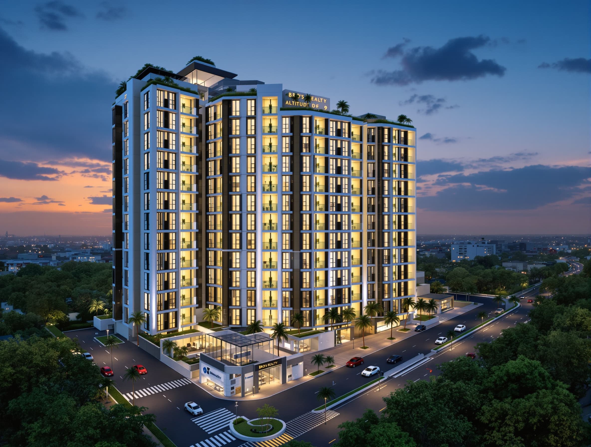 Create a 60-second ultra-realistic cinematic walkthrough video for a premium apartment project “Altitude 9” in Koyambedu, Chennai, using real project references including scale model, actual floor plan layout, and Bro’s Realty branding. Scene 1 (0–3 sec): black screen with dramatic sound, text appears “Chennai la idhu miss pannina regret 😳” Scene 2 (3–6 sec): Bro’s Realty logo reveal with gold lighting on a dark premium background, cinematic glow effect. Scene 3 (6–10 sec): aerial drone-style shot of the apartment building inspired by the real scale model, showing full elevation, rooftop greenery, and surrounding Chennai cityscape during sunset. Scene 4 (10–14 sec): transition to real project scale model inside a glass display, smooth orbit camera movement highlighting building structure, entrance gate, and road access. Scene 5 (14–18 sec): zoom into entrance gate styled like Traventure Homes, with driveway, palm trees, and premium entry experience. Scene 6 (18–22 sec): animated visualization of basement and site layout based on actual site plan, showing driveway flow, parking, and vehicle movement. Scene 7 (22–30 sec): interior walkthrough of 3BHK apartment based strictly on real floor plan layout — wide-angle living room, dining area, and spatial flow accuracy. Scene 8 (30–38 sec): modular kitchen and utility space visualization matching actual unit plan, modern finishes and lighting. Scene 9 (38–46 sec): showcase all 3 bedrooms as per real layout — master bedroom, secondary bedrooms, wardrobes, and attached bathrooms. Scene 10 (46–52 sec): balcony with Chennai skyline view, transitioning from sunset to evening lights. Scene 11 (52–57 sec): rooftop lifestyle inspired by model top view — greenery, seating, peaceful luxury ambiance. Scene 12 (57–60 sec): final cinematic night shot + Bro’s Realty branding + contact details + CTA “DM ALTITUDE9 for site visit”. Style: ultra-realistic, cinematic 4K, smooth camera motion, depth of field, warm luxury lighting, architectural visualization, premium Indian real estate commercial, realistic shadows, reflections, and high-end advertising feel. Important: ensure visuals closely match real scale model proportions, actual floor plan layout, and authentic project representation. brosrealty.in@gmail.com Contact : +91 63692 92710 / 6385271012