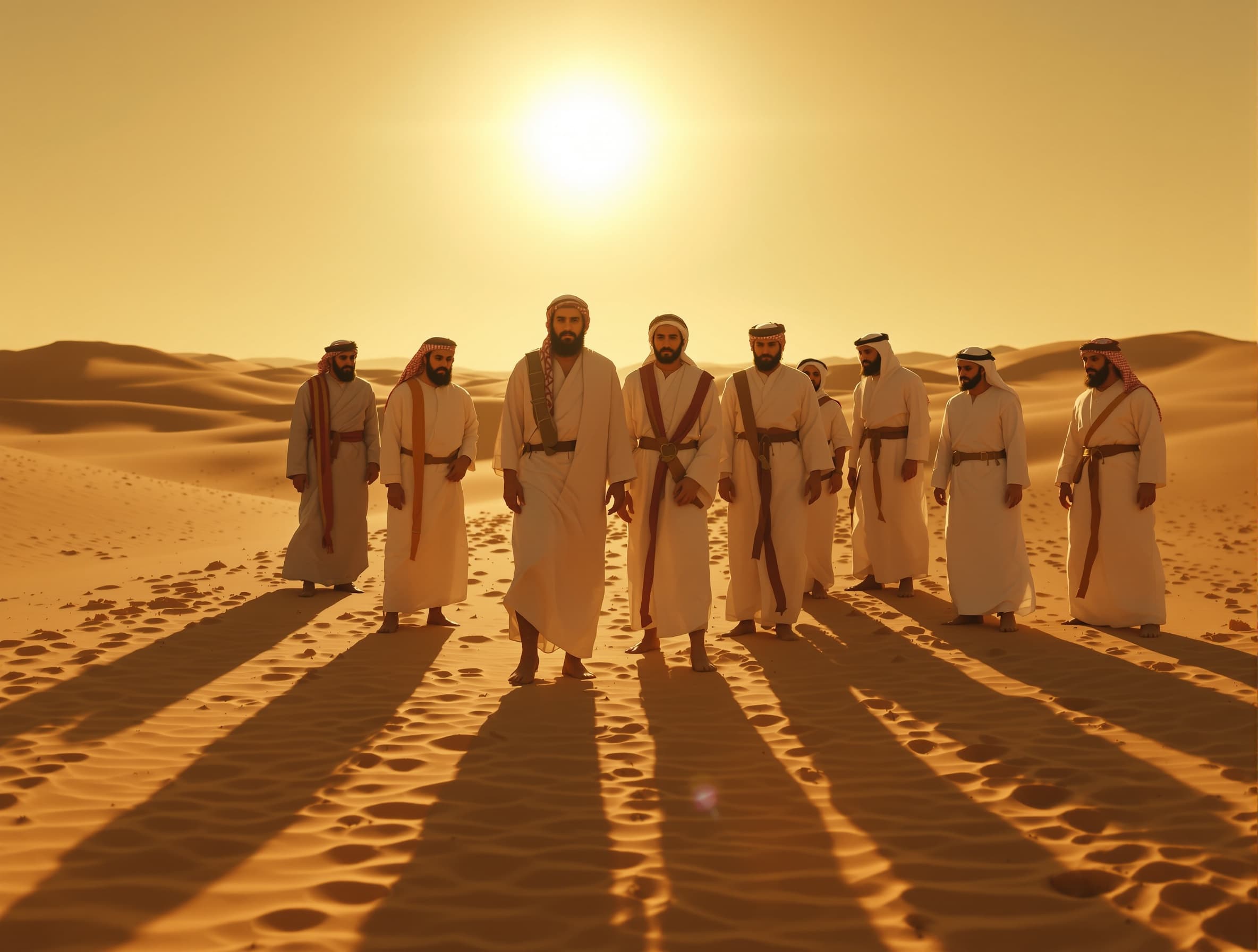 العنوان: كربلاء في صحراء كربلاء... وقف الحسين بن علي مع أهل بيته وأصحابه، وهم يعلمون أن الطريق أمامهم مليء بالتضحيات. تحت شمسٍ حارقة، وبين رمالٍ صامتة، بدأت واحدة من أشهر المعارك في التاريخ الإسلامي. لم تكن كربلاء مجرد معركة، بل أصبحت حدثًا تاريخيًا ما زال يُذكر حتى اليوم، ويحمل في ذاكرة المسلمين معاني الصبر والثبات والتضحية. النهاية: "كربلاء... ذكرى خالدة في صفحات التاريخ."