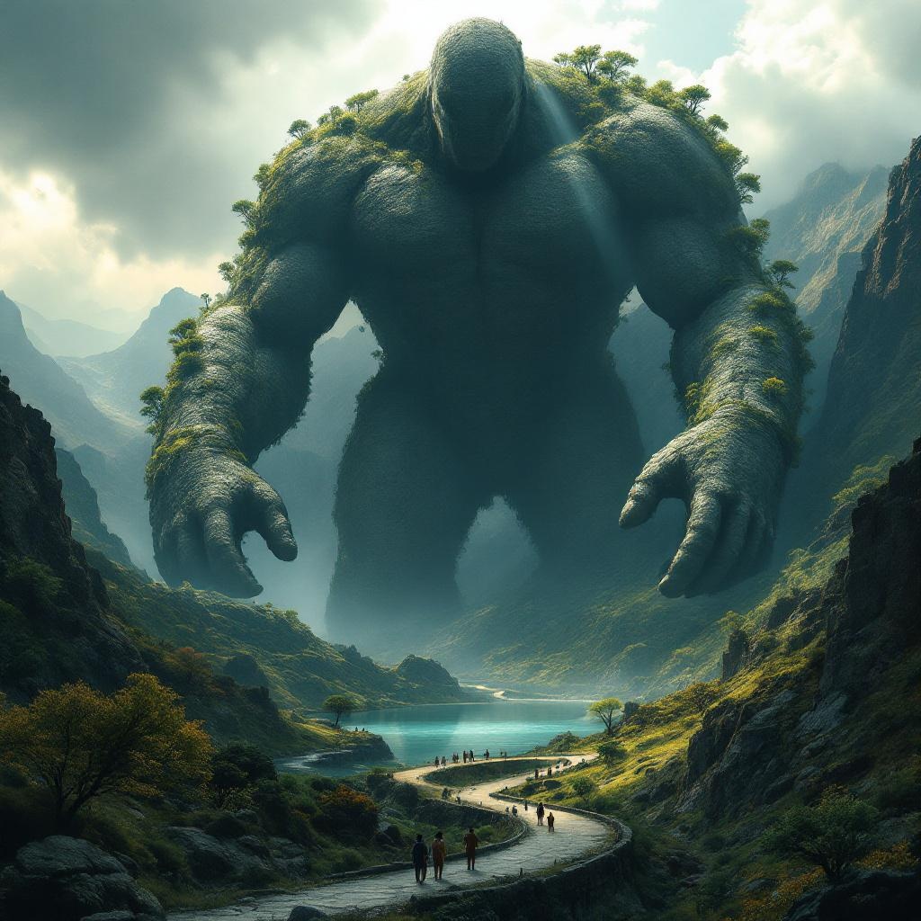 AI-generated fantasy warrior scene